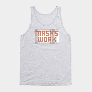 Science: Masks work (orange tile letters) Tank Top